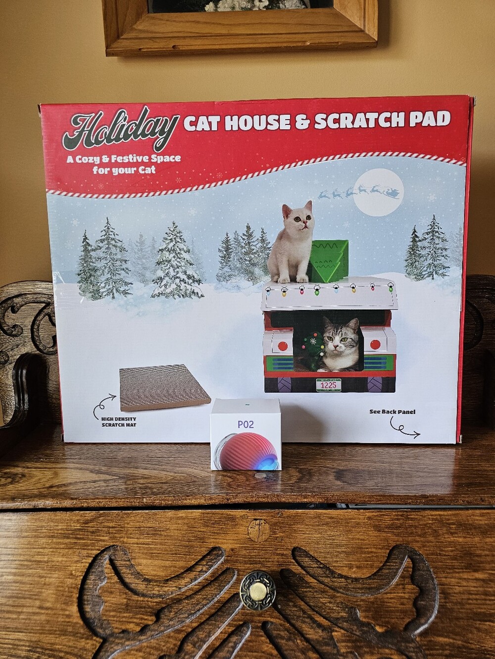 CAT BUNDLE P02 Interactive Toy/Holiday Cat RV & Scratch Pad